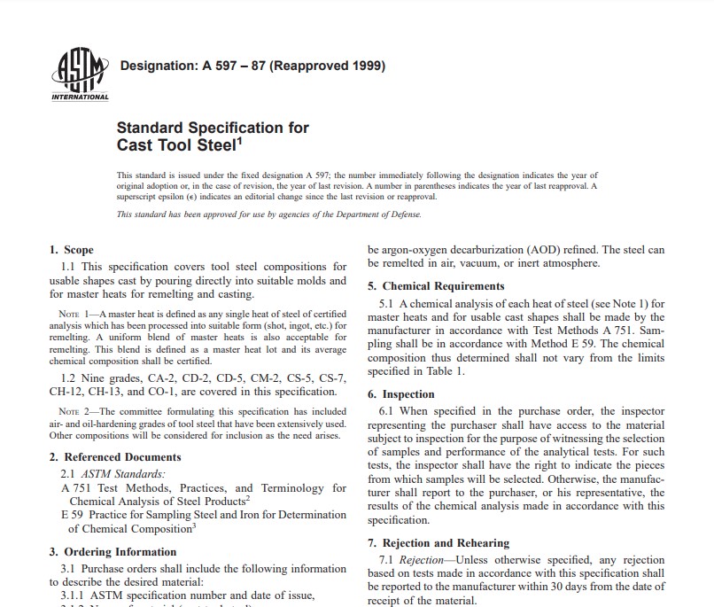 Astm A 597 – 87 (Reapproved 1999)Pdf free download