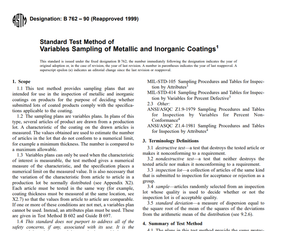 Astm B 762 – 90 (Reapproved 1999) Pdf free download