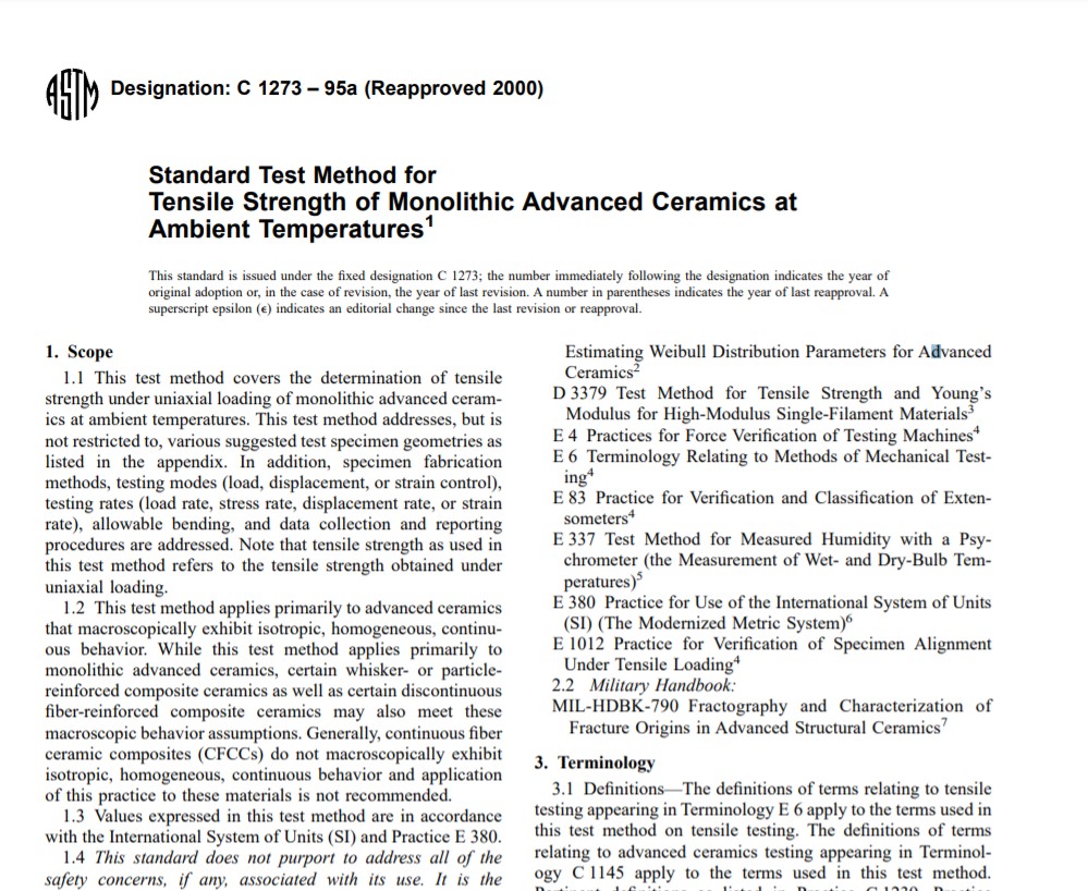 Astm C 1273 – 95a (Reapproved 2000) Pdf free download