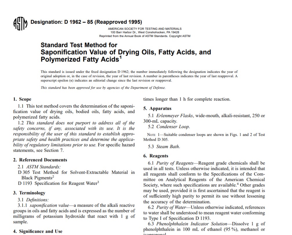 Astm D 1962 – 85 (Reapproved 1995) Pdf free download