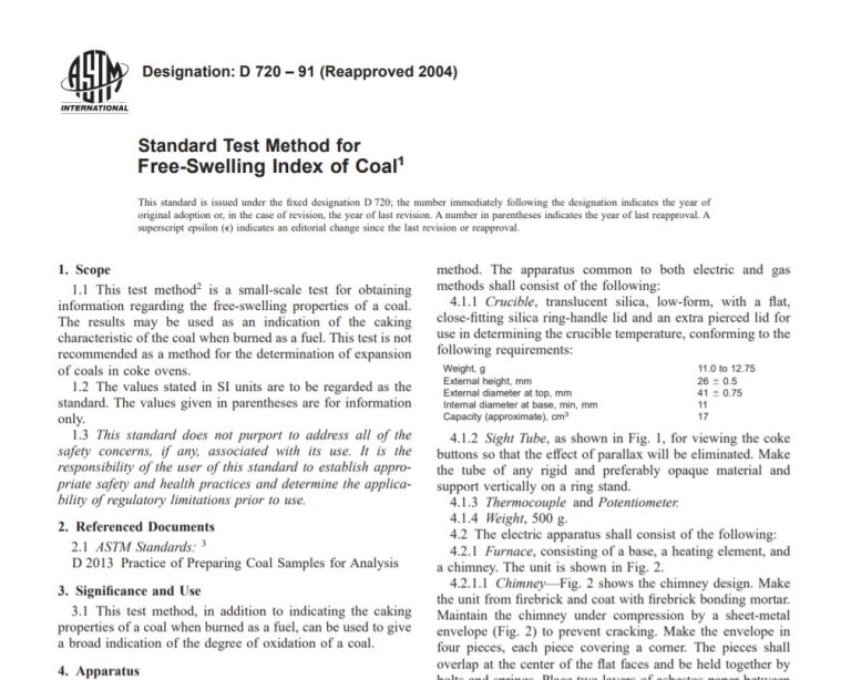 Astm D 720 – 91 (Reapproved 2004)Pdf free download